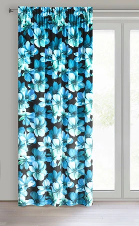 ZASŁONA GOTOWA KLEO NA TAŚMIE 140 X 270 CM CZARNY