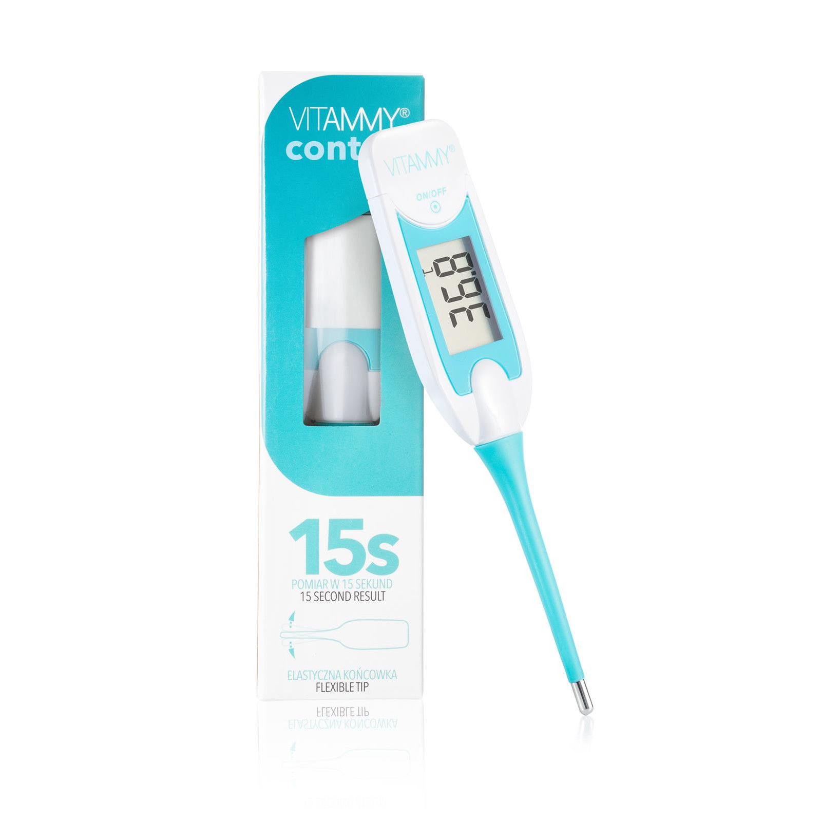 VITAMMY CONTROL / display 12 szt Termometr elektroniczny z dużym ekranem i elastyczną końcówką / display 12 szt