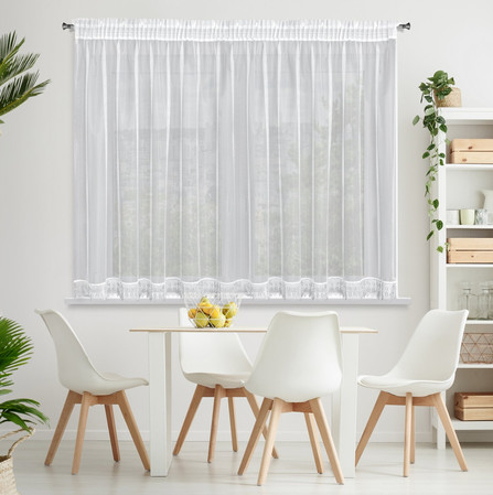 FIRANA GOTOWA SARI NA TAŚMIE 400 X 145 CM BIAŁY