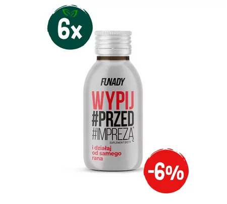 Zestaw: 6x FUNADY Wypij przed Imprezą shot 100 ml