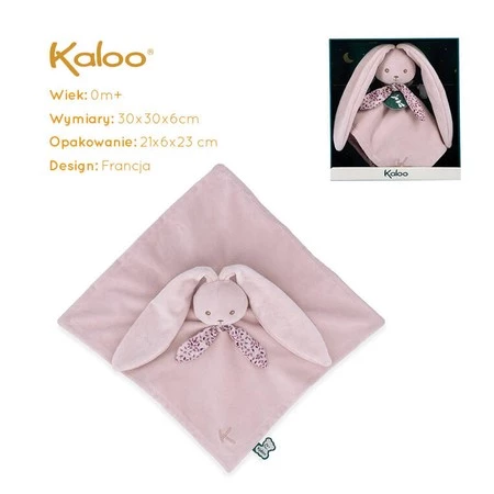 Kaloo Komforter kwadratowy Królik 30 cm lawendowy kolekcja Lapinoo