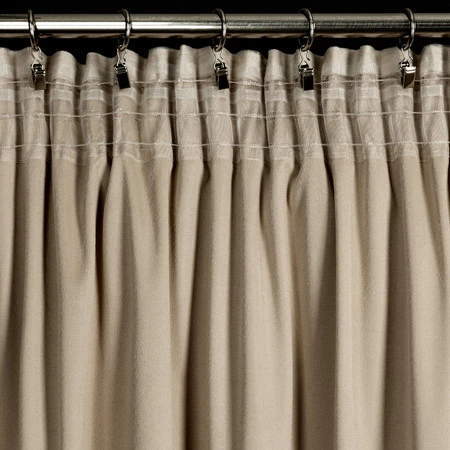 ZASŁONA GOTOWA CARLI NA TAŚMIE 140 X 250 CM CIEMNOBEŻOWY