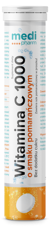 medi pharm Witamina C 1000mg 20 tabl. smak pomarańcza