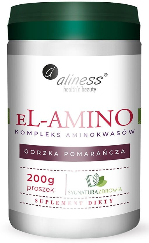 Aliness eL-AMINO kompleks aminokwasowy proszek 200g smak pomarańcza - Nabea.pl
