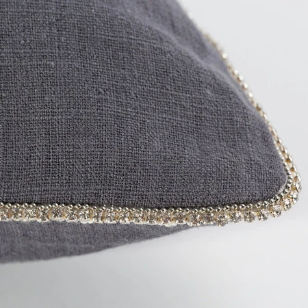 Poszewka Len 43 x 43 cm, Stalowy