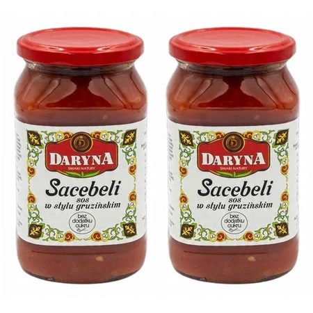 Zestaw 2x Sos Sacebeli bez dodatku cukru 475 g