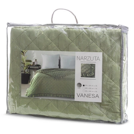 NARZUTA VANESA 200 X 220 CM JASNOZIELONY