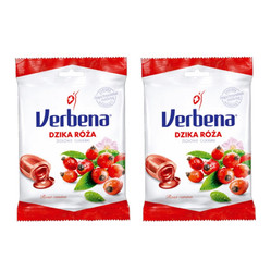 Zestaw: 2x Verbena − Dzika róża, cukierki ziołowe − 60 g