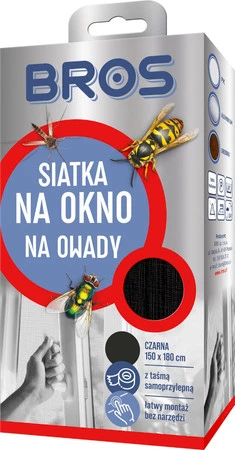 BROS siatka na okno 150x180 kolor czarna