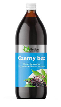 EkaMedica Czarny bez sok 100%  na oczyszczenie organizmu - 1000 ml