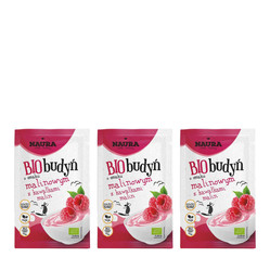 Zestaw: 3x Budyń o smaku malinowym BIO 38 g