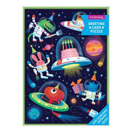 Mudpuppy Puzzle-kartka z życzeniami Kosmos 12 elementów 3+