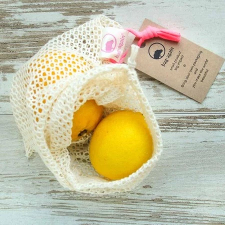 Siatka z organicznej bawełny na warzywa 15 x 25 cm