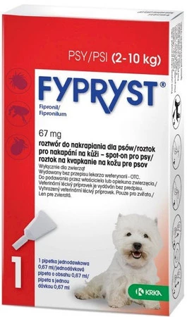 FYPRYST Spot-On Psy 2-10kg Krople na kleszcze pchły 1szt.