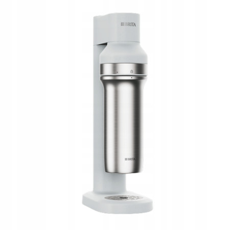 Brita Soda TRIO - Saturator - system nagazowywania wody biały + cylinder BRITA CO₂ + butelka szklana 0,84l + butelka stalowa 0,5l
