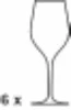 WMF - Zestaw 6 kieliszkow do czerwonego wina, Easy