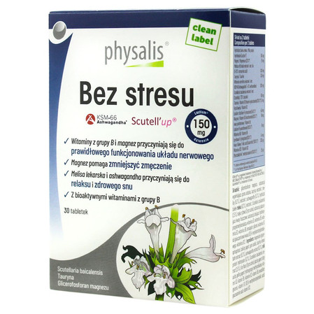 Physalis NO STRESS na wsparcie w sytuacjach stresu 30 tabl.