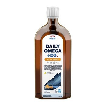 OSAVI Daily Omega +D3 1600 mg, naturalny aromat cytrynowy 500 ml