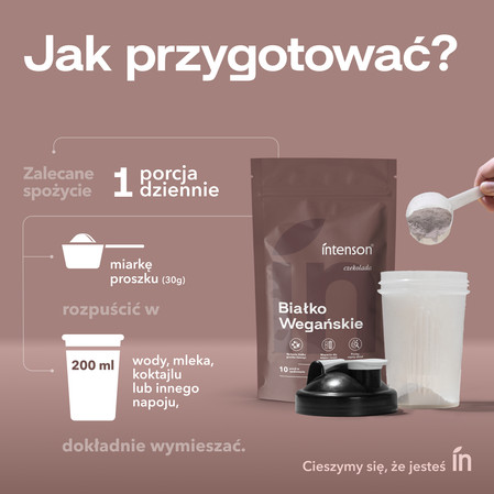 Intenson Białko Wegańskie 300g smak czekolada
