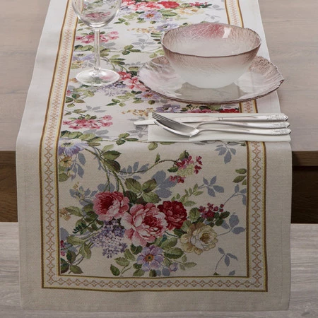 Obrus gobelinowy szerokość: 40 cm, długość: 100 cm, kolor: naturalny