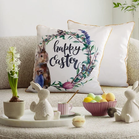 Poszewka Wiosna 52 45 x 45 cm, Biały