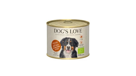 Zestaw 10x DOG'S LOVE BIO RIND - ekologiczna wołowina z ryżem, cukinią i jabłkiem (200g)