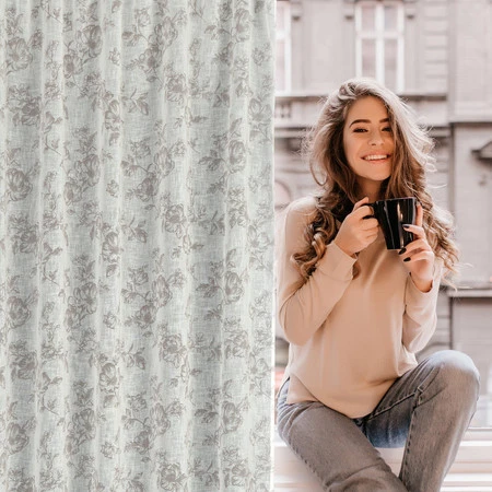 ZASŁONA GOTOWA WIKI NA TAŚMIE 140 X 270 CM BIAŁY