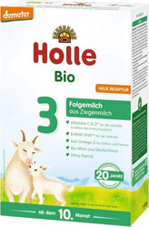 Holle Mleko Kozie 3 Następne dla Niemowląt, Po 6 miesiącu, Demeter Bio, 400g
