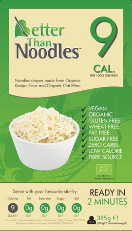 Better Than Foods - Bezglutenowy makaron konjac typu noodle BIO - 385g 