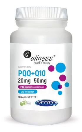 Aliness PQQ MGCPQQ®  20 mg + Q10 50 mg x 60 Vege caps