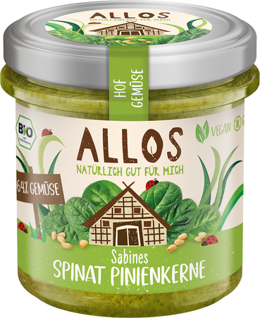 Allos Pasta Warzywna ze Szpinakiem i Orzeszkami 135g