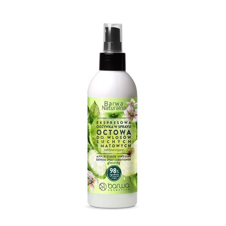Naturalna ekspresowa odżywka octowa nabłyszczająca w sprayu do włosów naturalnych i matowych 200ml