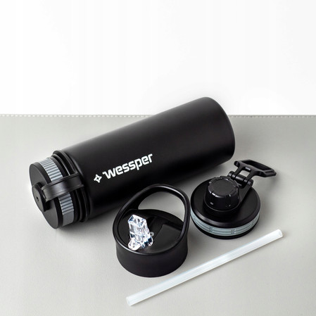 Wessper Butelka termiczna termos THERMOSTEEL czarna 500ml