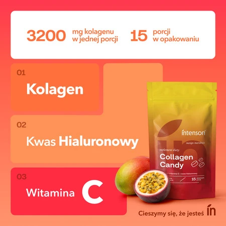 Intenson Collagen Candy 60 tabl. smak mango i marakuia