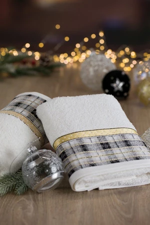 Ręcznik Świateczny Angel02B 70 x 140 cm, Biały