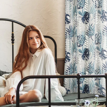 FIRANA GOTOWA MALTA NA TAŚMIE 140 X 270 CM GRANATOWY