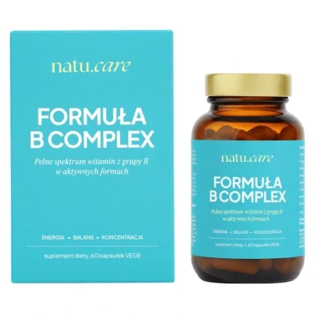 Natu.Care B-Complex witamina B12 metylokobalamina B1 B5 Biotyna 60 kaps.
