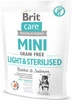 Brit Care MINI Grain Free LIGHT / STERILISED Królik i Łosoś 400g