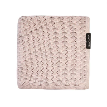 Lullalove, Kocyk bambusowy - motylek, pudrowy róż