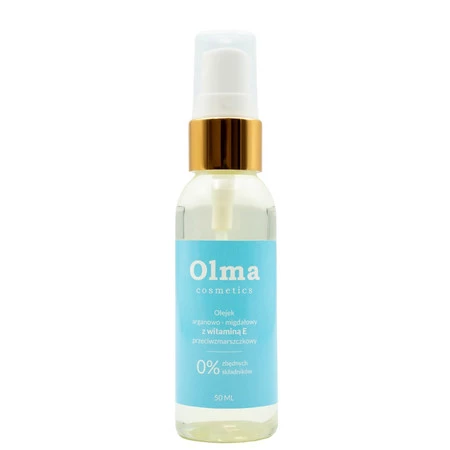 Olma Cosmetics Olejek arganowo - migdałowy z witaminą E -Przeciwzmarszczkowy 50ml