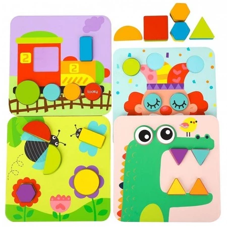 TOOKY TOY Puzzle 4 w 1 Układnaka Klocki