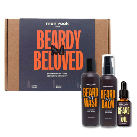 Men Rock Zestaw prezentowy do brody Men Rock Beardy Beloved Soothing Oak Moss