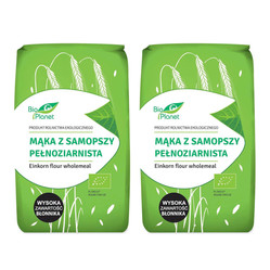 Zestaw: 2x MĄKA Z SAMOPSZY PEŁNOZIARNISTA BIO 500 g - BIO PLANET
