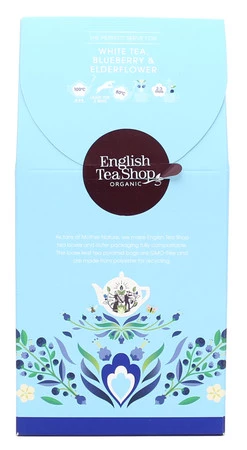 English Tea Shop, Herbata White Tea, Blueberry & Elder, 15 piramidek