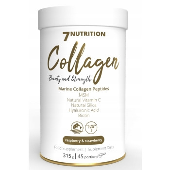 7Nutrition Marine Collagen Peptides hydrolizowany kolagen morski smak malina-truskawka 315g - Nabea.pl