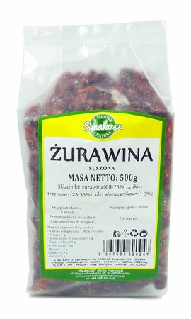 SMAKOSZ Żurawina suszona kandyzowana 500g