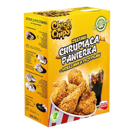 Chick'n'chips Zestaw chrupiąca panierka Klasyczna 280 g