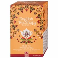 Herbata biała English Herbata biała Lychee Cocoa BIO 20 saszetek 40g 