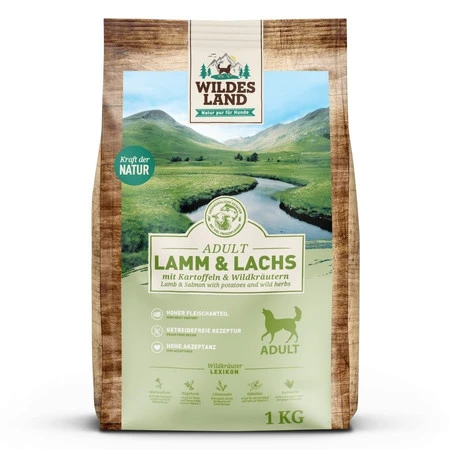 WILDES LAND DOG Lamm Lachs - jagnięcina i łosoś z ziemniakami i ziołami (1kg)