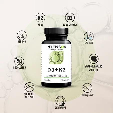 Intenson Witamina D3 + K2 - 120 kaps.